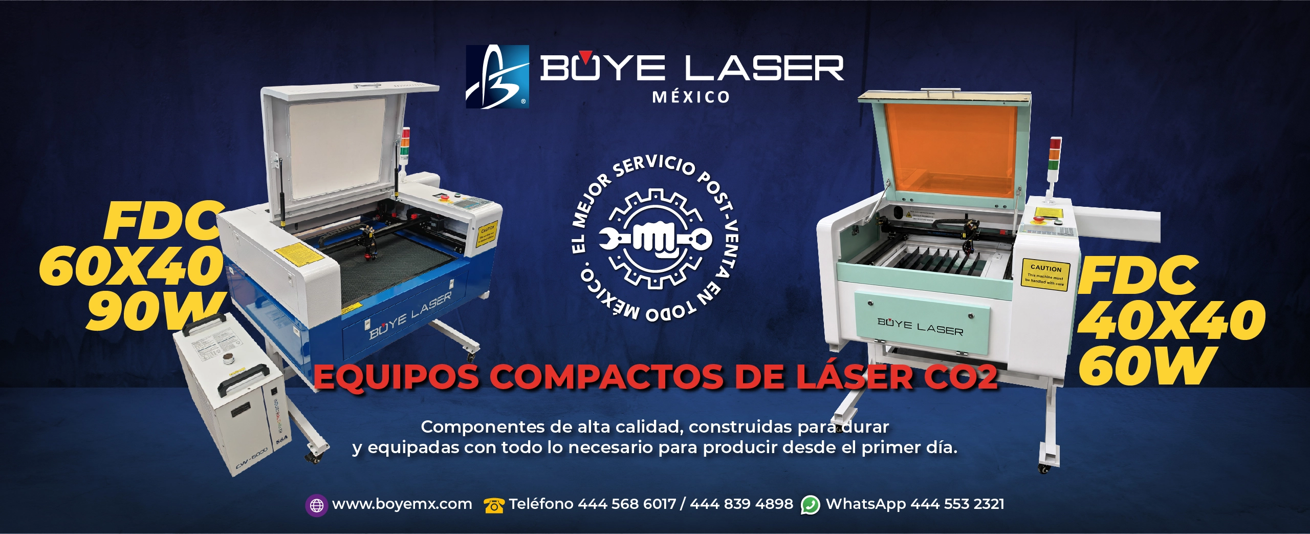 Equipos compactos de corte láser marca boye